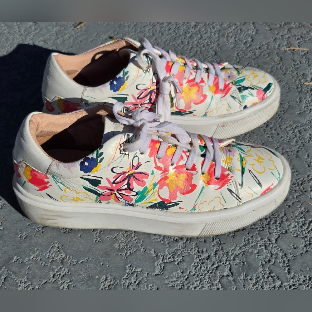 Ted Baker LONNIA-Sketchy Sz 7.5 Magnolia Platform Trainer Sneakers - Picture 6 of 12